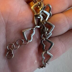 Vintage 925 Sterling silver heart bracelet